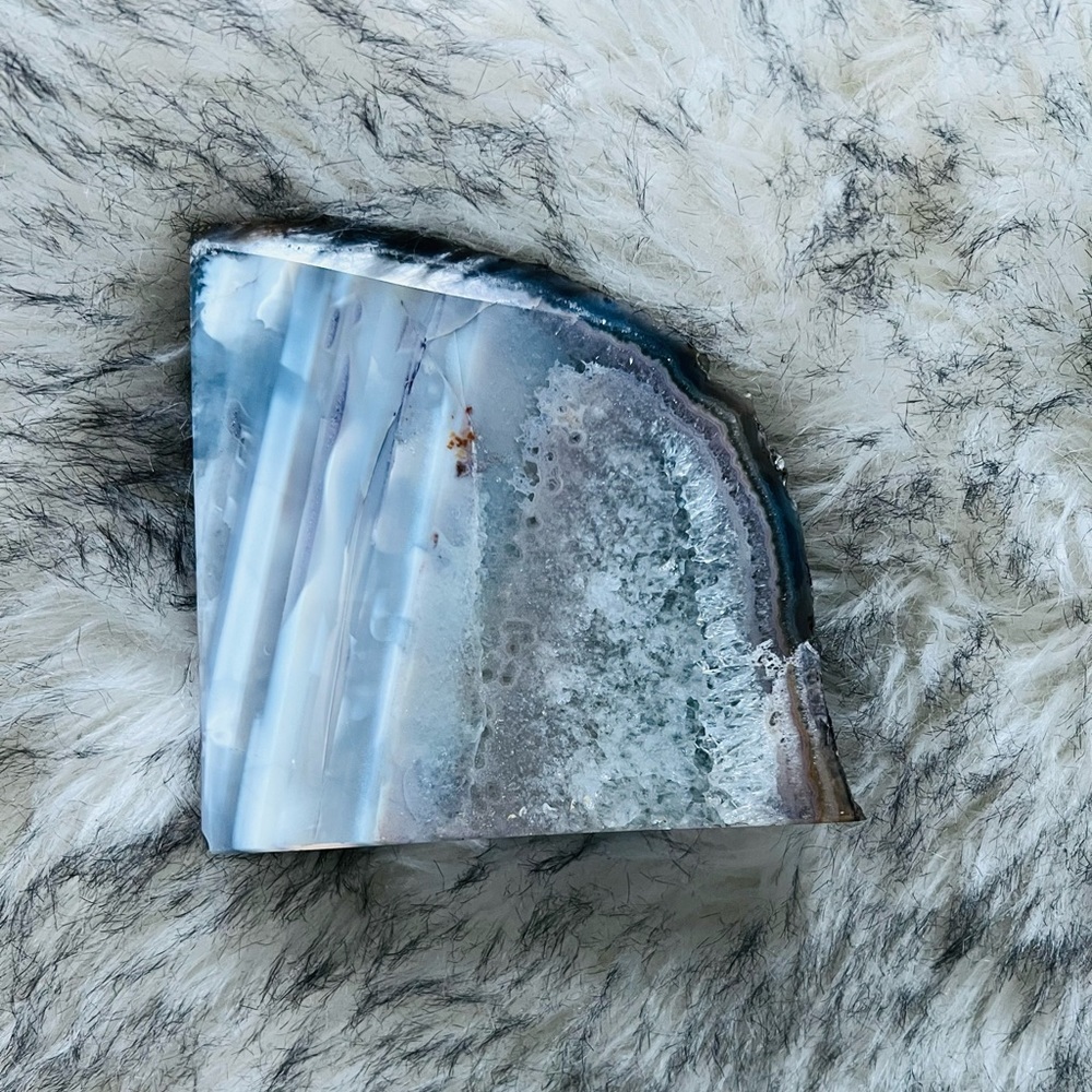 Agate Quartz Crystal Bookend - Picture 2 of 11